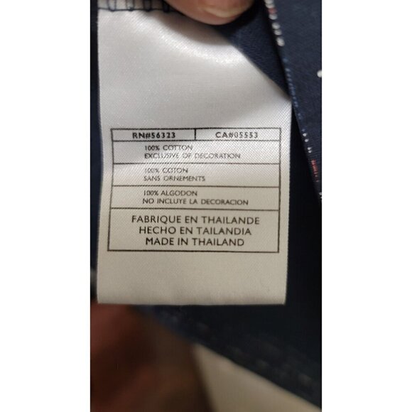 Nike Golf Mens L Polo Shirt Navy Blue Geometric Pattern Short Sleeve Button-Up C - Picture 7 of 7